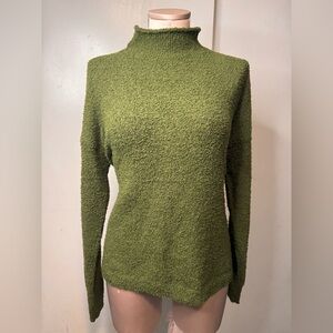 Elegant Olive Green Turtleneck Sweater